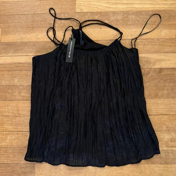 NWT Walter Becker W118 black camisole Tatum shirt top size extra small XS b25 - Picture 1 of 5